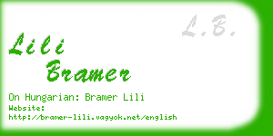 lili bramer business card